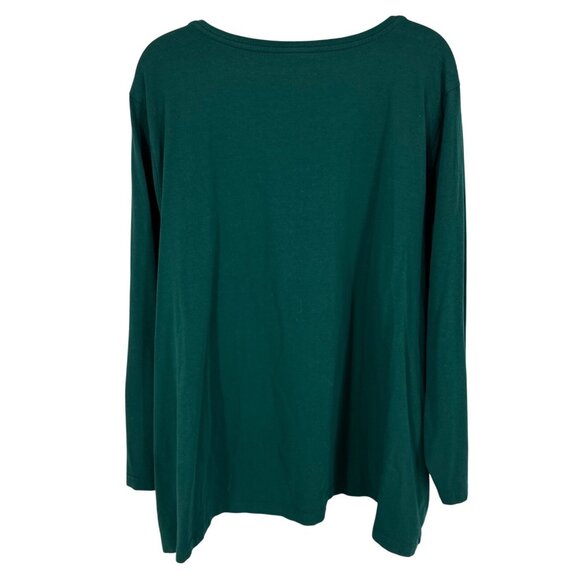 Catherines Womens Petite Long Sleeve V-Neck Snowman Holiday Top Size 2XWP - Picture 5 of 9